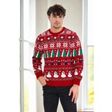 Dewberry 82363 Christmas Mens Sweater-RED | shoptok.hr
