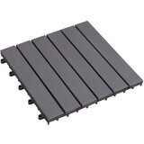 vidaXL Talne plošče 10 kosov sive 30x30 cm trden akacijev les, (21143930) | Shoptok.si