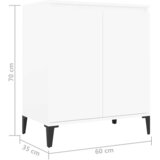  Komoda bijela 60 x 35 x 70 cm od konstruiranog drva | Shoptok.si