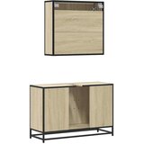  2-dijelni set kupaonskog namještaja boja hrasta sonome drveni | shoptok.hr