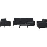 4-dijelni set sofa s jastucima crni baršunasti | shoptok.hr