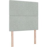 vidaXL Postelja z Box Springom z Matračem & Klopjo Svetlo Siva 120x200 cm Žamet | Shoptok.si