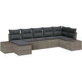  Sjedeća garnitura za vrt 7 kom. Siva poliratan 319 x 62 x 85 cm | Shoptok.si