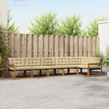  Set vanjskih sofa 6 kom. Prirodna i bež Smeđa 406 x 168,5 x 73 cm | shoptok.hr