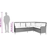  Vrtna sofa s jastucima L-oblika crni poli ratan | shoptok.hr