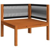  Vrtni set za sjedenje s jastucima, 8 dijelova, krem drvo, akacija i uže | shoptok.hr