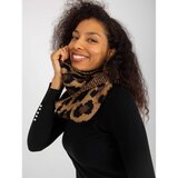 Fashion Hunters Women's camel and black spotted winter scarf | Shoptok.si