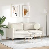  Jastučići za sjedenje 2 pcs Krema Ø 40 x 13 cm Baršun | shoptok.hr
