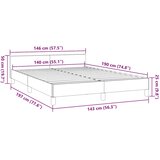  Okvir za krevet bez madraca crni 140 x 190 cm od tkanine | shoptok.hr