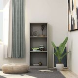 vidaXL Knjižna omara 3-nadstropna siva 40x24x109 cm inženirski les, (20978562) | Shoptok.si