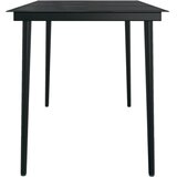  5-dijelni vrtni blagovaonski set s jastucima crni | shoptok.hr