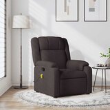  Masažni naslonjač od tkanine tamnosmeđi | shoptok.hr