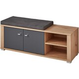 XORA garderobna klop barve grafita, hrast artisan | Shoptok.si