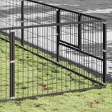  Kavez za pse crni 72 m² čelični | shoptok.hr