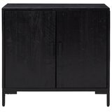  Komoda crna 75 x 35 x 70 cm od masivne borovine | shoptok.hr
