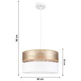  Luster na sajli LIMA 1xE27/60W/230V bela/zlatna | Eponuda.com