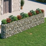 vidaXL Visoka greda gabion pocinkano železo 470x50x100 cm | Shoptok.si