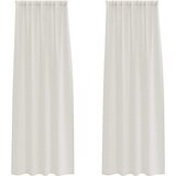 Voile zavjesa sa zavjesama 2 pcs Krema 245 x 140 cm Poliester | shoptok.hr