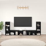 vidaXL TV omarica 4 pcs Črni hrast 37 x 35 x 107,5 cm Oblikovan les u