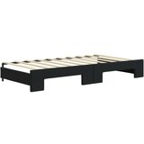 vidaXL Dnevni krevet na razvlačenje crni 90 x 190 cm baršunasti | shoptok.hr