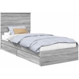  Krevet s od storage Siva Sonoma 90 x 190 cm Konstruirano drvo | shoptok.hr