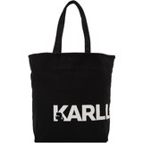 Karl Lagerfeld Nakupovalna torba 'ESSENTIAL' črna / bela Cene