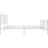  Metalni okvir kreveta uzglavlje i podnožje bijeli 200x200 cm | shoptok.hr