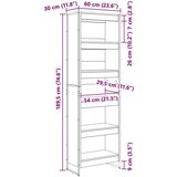 vidaXL Ormarić za knjige 2 pcs Siva Sonoma 80 x 30 x 155 cm | shoptok.hr