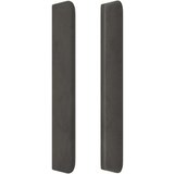 vidaXL Vzglavje z ušesi temno sivo 103x16x118/128 cm žamet | Shoptok.si