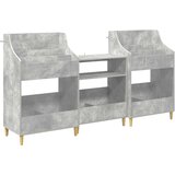  Set medijskih polica 3 kom. Betonska siva 212 x 46 x 112 cm | shoptok.hr
