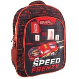  Zaobljena šolska torba, nahrbtnik s tremi predelki Must... Avtomobili Speed Frenzy 32x18x43cm | Shoptok.si