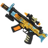 Magic Toys Super Weapons: Mitraljez sa uzorkom zmaja, svjetlo i zvuk 33cm | shoptok.hr