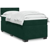 Box spring krevet s madracem tamnozeleni 90x190 cm baršunasti | shoptok.hr