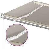  Automatska tenda sa senzorom za vjetar LED 600 x 300 cm krem | shoptok.hr