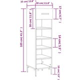 Ormarić za cipele crni 30 x 35 x 105 cm od konstruiranog drva | shoptok.hr