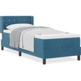 Box Spring Krevet s Madracem Tamno Plava 80x200 cm Baršun | shoptok.hr