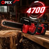  OPEX TOOLS OPX28015 akumulatorska lančana pila 12" 21 V s 2 baterije 3 Ah i koferom – brushless | shoptok.hr