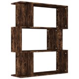 Maison Chic Knjižna omara - Knjižni regal dimljen hrast 80x24x96cm inženirski les, (21726034) | Shoptok.si