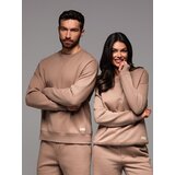 Ombre Classic unisex sweatshirt with round neckline - brown Cene