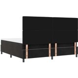 vidaXL Postelja z vzmetnico Črna 200x200 cm Žamet, (22052226) | Shoptok.si
