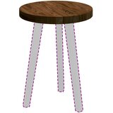  Gornji dio stola Tamno smeđa Ø 40 x 4 cm Čvrsto Hrastovo Drvo | Eponuda.com