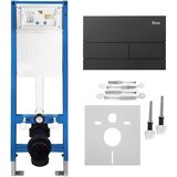 Rea Podometni Set za WC Slim 024N z Gumbom T Black Matt | Shoptok.si