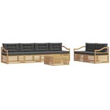 vidaXL Zunanja garnitura za sedenje 7 pcs Bela in antracit Poliester, (5000281237) | Shoptok.si