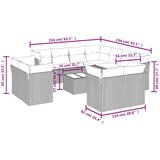  12-dijelni set vrtnih sofa od poliratana s jastucima crni | shoptok.hr