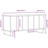 vidaXL Omarica za gramofonske plošče bela 100x38x48 cm inženirski les | Shoptok.si