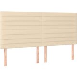 vidaXL Box spring postelja z vzmetnico LED krem 160x200 cm blago, (20894753) | Shoptok.si