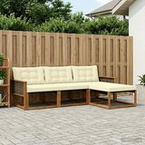  Set vanjskih sofa 4 kom. Prirodna i krem Smeđa 249 x 162,5 x 73 cm | shoptok.hr
