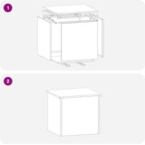  Zunanja shranjevalna škatla Črna 55 x 50,5 x 50 cm Jeklo, (5000273176) | Shoptok.si