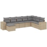 Maison Chic Seti vrtnega pohištva - Vrtna garnitura - Vrtni pohištvo set 8-delna z blazinami bež poli ratan, (21800211) | Shoptok.si