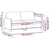  Dvosed svetlo rumen 140 cm blago | Shoptok.si